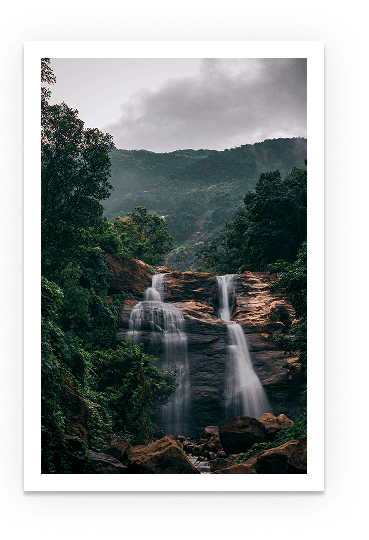 Waterfall in mountains